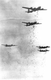 B-29s dropping bombs