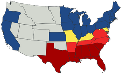 US Secession map 1861