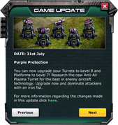 Game Update: Jul 31, 2014 Level 7 Defense Platforms