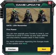 Game Update: Nov 13, 2013 Level 5 Defense Platforms