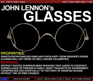 John Lennon's Glasses | Warehouse 13 Artifact Database Wiki | Fandom