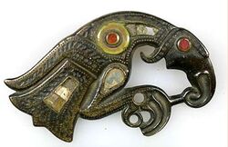 Raven brooch