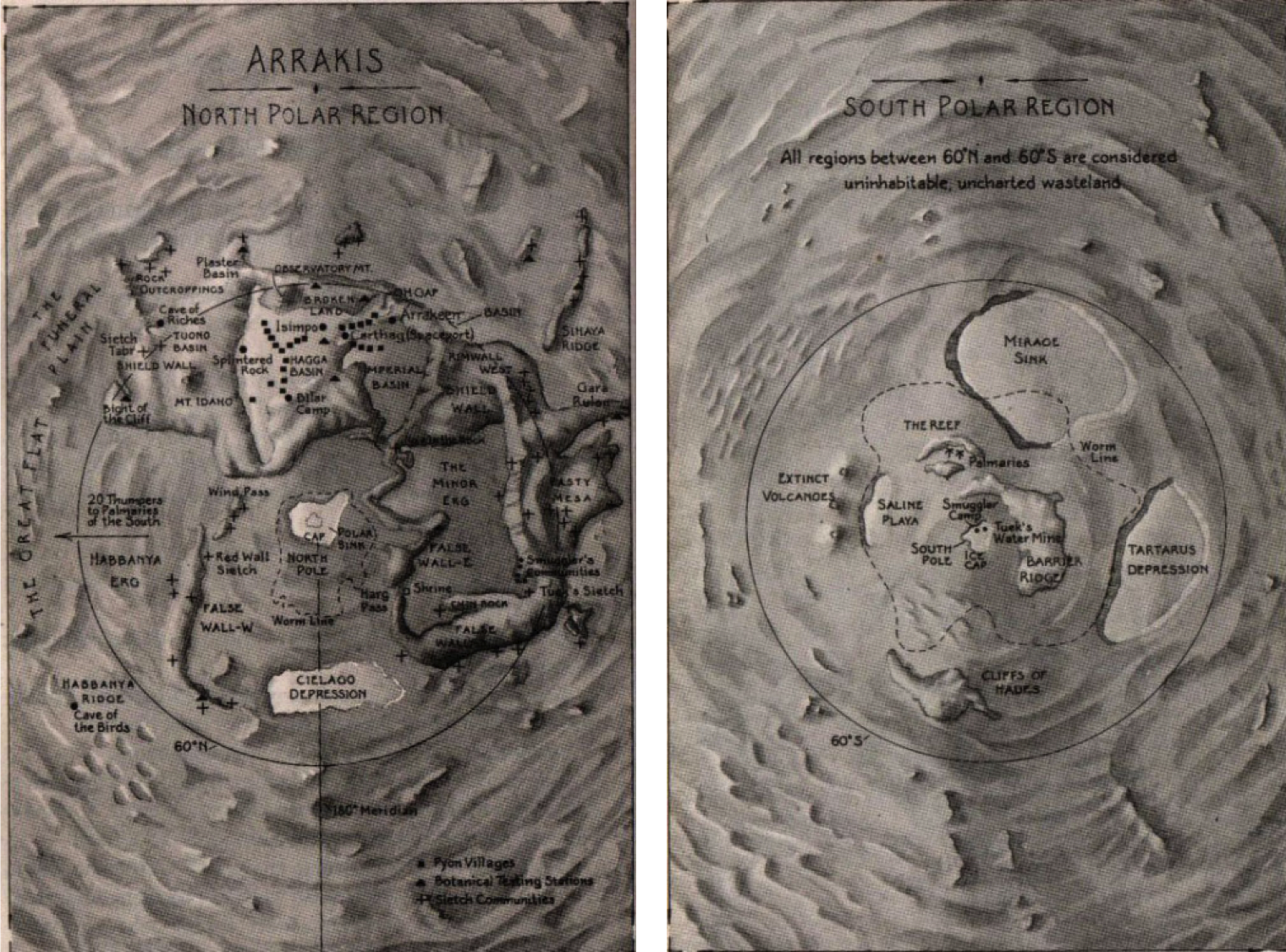 Frank Herbert’s Map of Arrakis | Warehouse 13 Artifact Database 