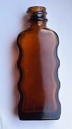 Amber roux glass bottle