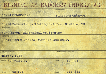 Badger's Underwear Card