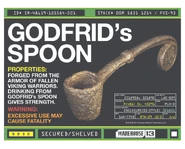 The shelving screen for Godfrid's spoon, seen on the shirt Claudia made for herself in "Secret Santa" that was later used for real-world merchandise