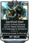  Sacrificial Steel