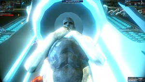 Naked Nick inside the cryopod