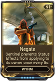  Negate Shields the owner from a single Status Effect every few seconds.