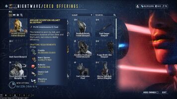 Arcane variant in Nightwave Offerings