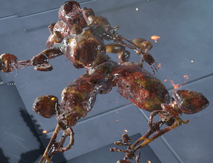 Corrosive visual effects on death