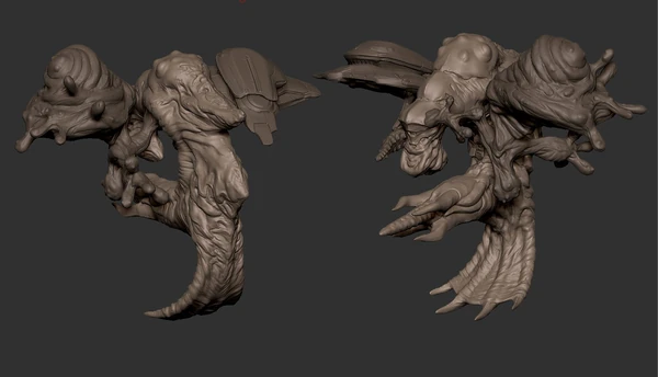 Early 3D mesh of the Mutalist Osprey.