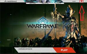 First, simply launch Warframe to bring up the Warframe Launcher and click on the Settings Gear in the top right: