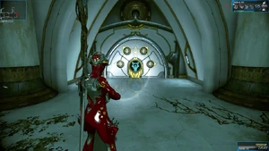 Door to Dragon Vault inside Orokin Derelict