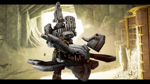 Qorvex, with his mighty Mandonel, takes aim towards the unknown. (Captura by PurpleFlurp)