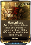  Hemorrhage (Chance to proc  Slash on  Impact proc)