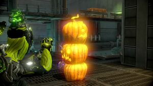 Life support capsule on Halloween