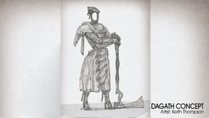 Dagath's concept art, including an axe borrowed by Soulframe