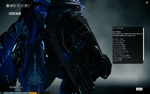 Centaur Codex entry bug, making your Waframe hold it by the outer shell.