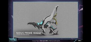 Nidus Prime's Maggot concept art from Tennocon 2021