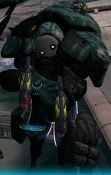 A picture of the Rescue Target with a Tenno owned version of his signature Weapon