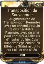 Transposition de Sauvegarde