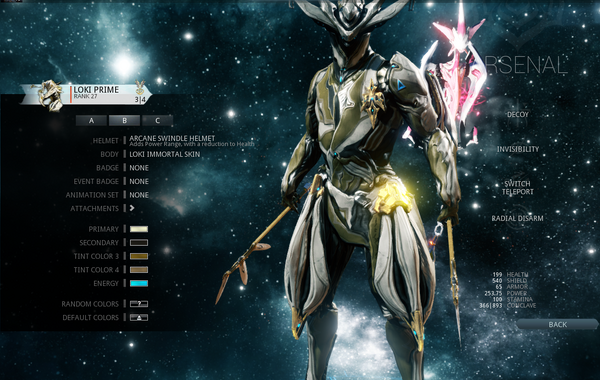 Loki Prime: Immortal Skin + Swindle Loki Helmet
