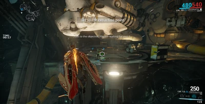 "Flying" Archwing on Titania Submerge (vs. Tyl Regor), At extraction with Ground Warframe.