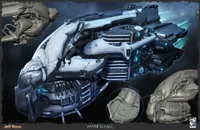 Jeff-ross-warframe-tnocarriership.jpg (350 KB) Front view of the Orbiter, with diagrams describing the "docking bay" for the Landing Craft.