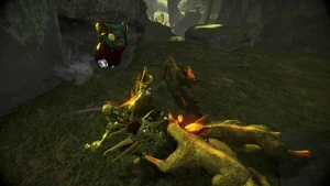 Feral Kubrow Grabbing And Holding Player By The Leg