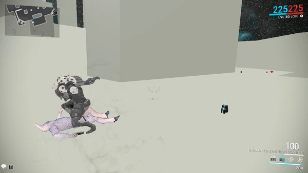 The Manic using his tackle attack on Decoy