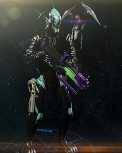 Kogake in normal stance holding a weapon