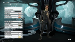 O menu de customização do Operador