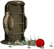 Offener Grineer Schließschrank