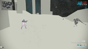 Manicbombard1.jpg (103 KB) A Manic Bombard throwing a cluster bomb, which splits on impact (orange-red)