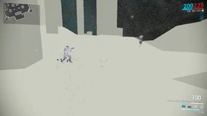 Manicbombard2.jpg (97 KB) The cluster bomb after it contacts the Decoy (grenades under Decoy's feet, blue)