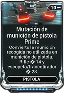 Mutación de munición de pistola Prime
