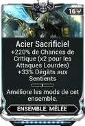  Acier Sacrificiel