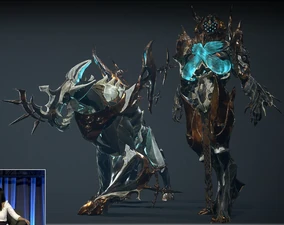 Nidus Deluxe Skin, alongside Kubrow Deluxe Skin. (Mutated)