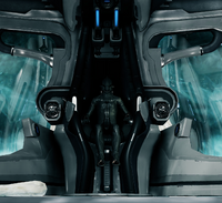 An operator in the Orbiter's built-in Somatic Link, a device that facilitates Transference.