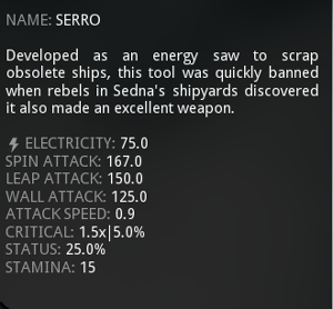 SerroCodexStats.png (36 KB) The Serro's stats shown in the codex