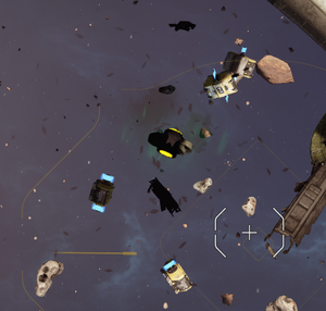 If the yellow explosive is shot, loot around itself will not be siphoned