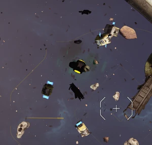 Si on tire sur l'explosif jaune, ce qui peut être récupéré autour ne sera pas siphonné