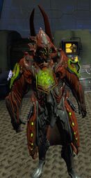 A frontal view of Chroma's storage of Tonfas
