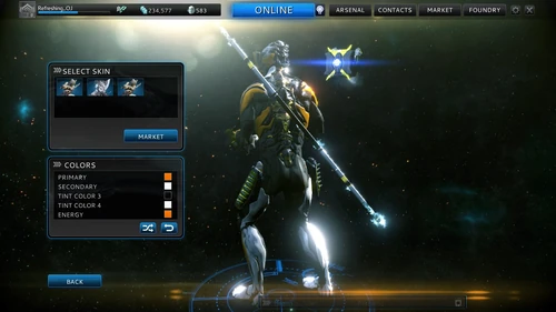 View from the back, the "dangly bits" can be seen