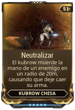 Neutralizar El kubrow muerde la mano de un enemigo, causándole que suelte su arma.