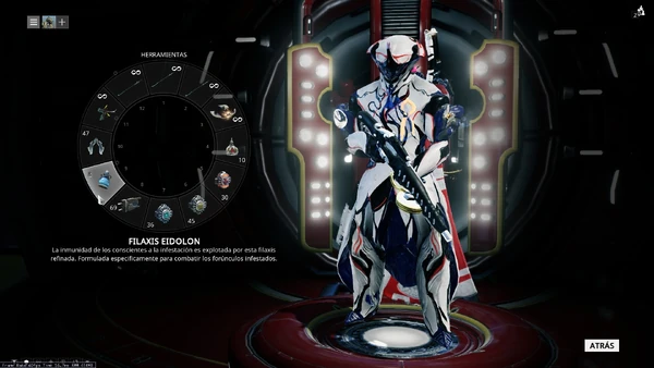 Filaxis Eidolon es uno de los componentes necesarios para introducir mientras se mezcla la toxina (4 en total son los necesarios).