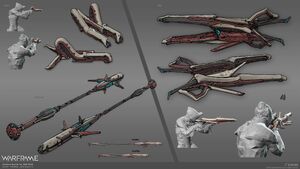 Basmu concept art alongside other unreleased sentient weapons.