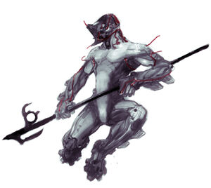 Old Excalibur concept art from the 2004 version of Dark Sector.