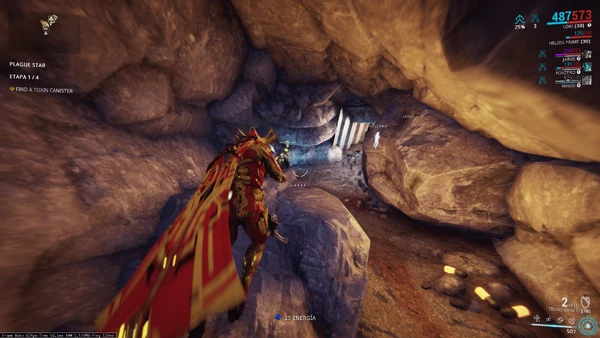 Fase 1 - Acceder a cuevas que antes esistian con una puerta Grineer, antes de la Operación no se podía acceder a ellas (BUSCAR).